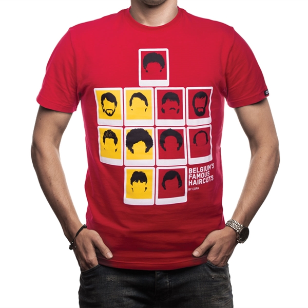 Afbeeldingen van COPA Football - Belgium's Famous Haircuts T-Shirt - Rood