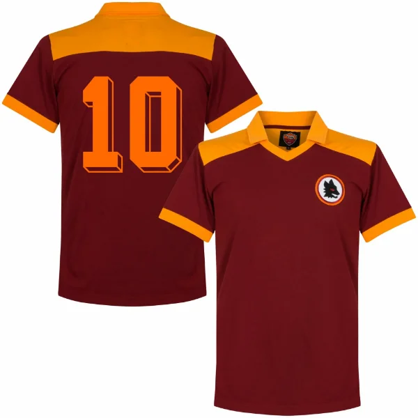 AS Roma Retro Shirt 1980 + Number 10